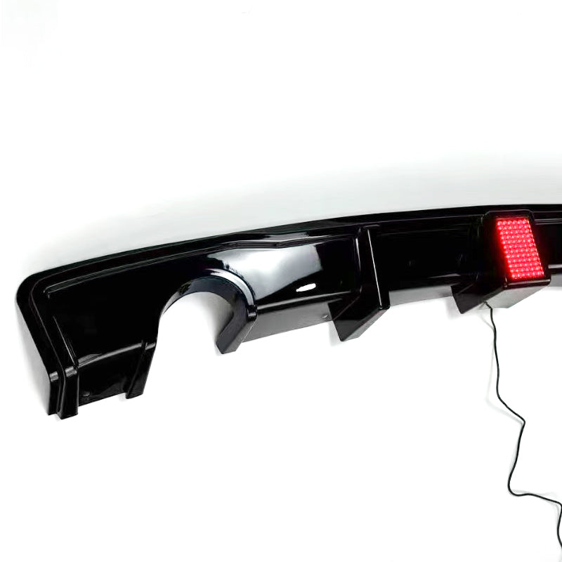 LED 1 Gloss Black Rear Diffuser Single Exhaust for BMW F30 F31 3 Series Standard model 12-19