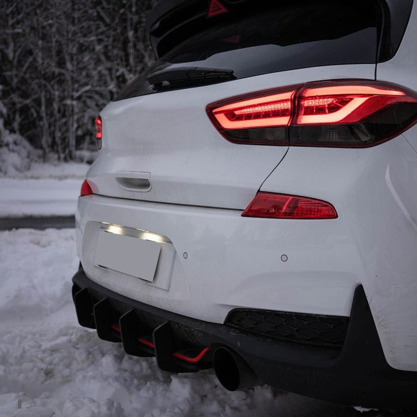 Gloss Black Rear Diffuser for Hyundai i30N MK3 17-19