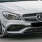 Gloss Black Front Canards Set for Mercedes Benz W117 CLA AMG 16-19