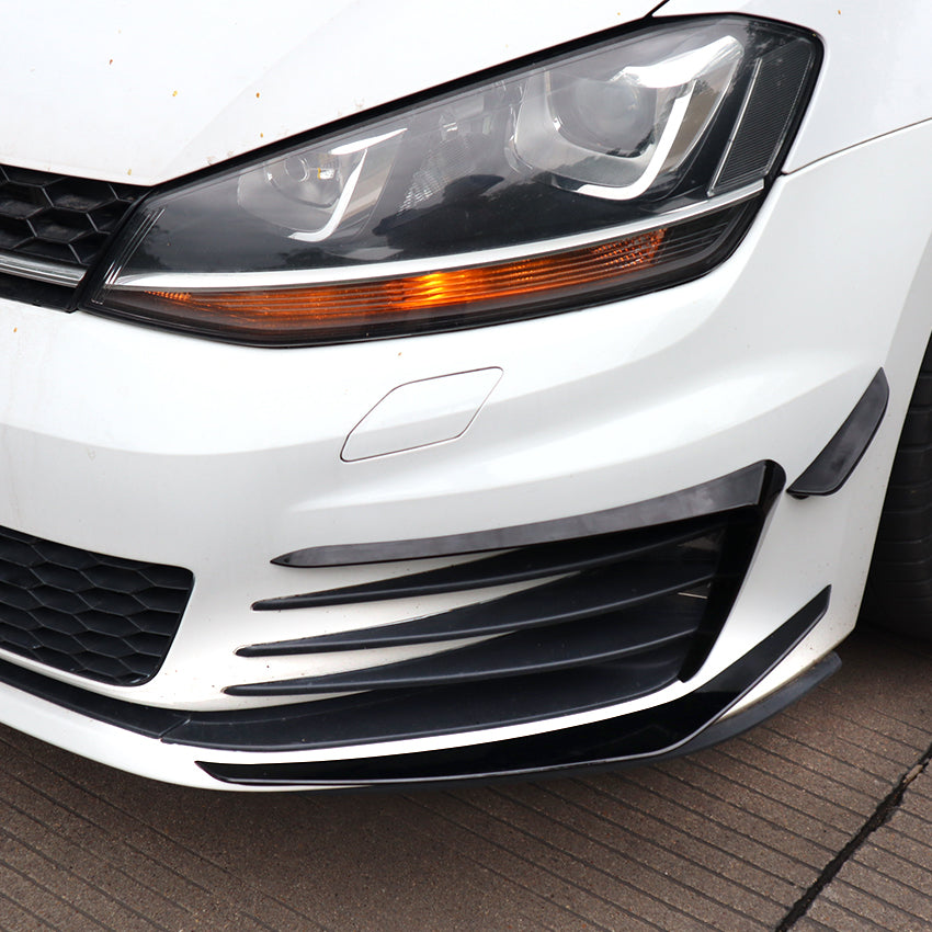 V Style Gloss Black Front Canards for VW Golf MK7 GTI 14-16