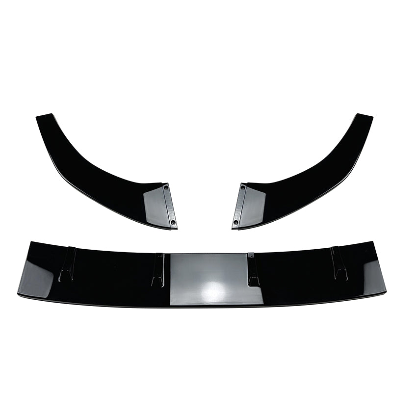 V Style Gloss Black Front Splitter for VW Golf MK8 GTI & R Line 20-23
