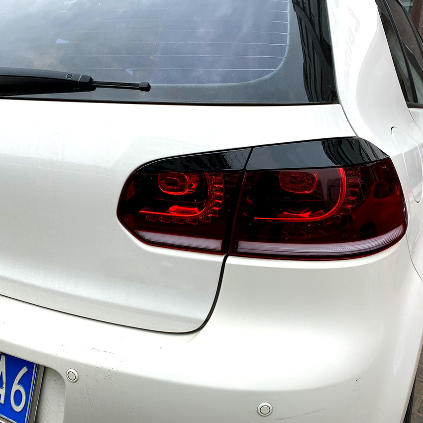Gloss Black Rear Light Trims for VW Golf MK6 08-12