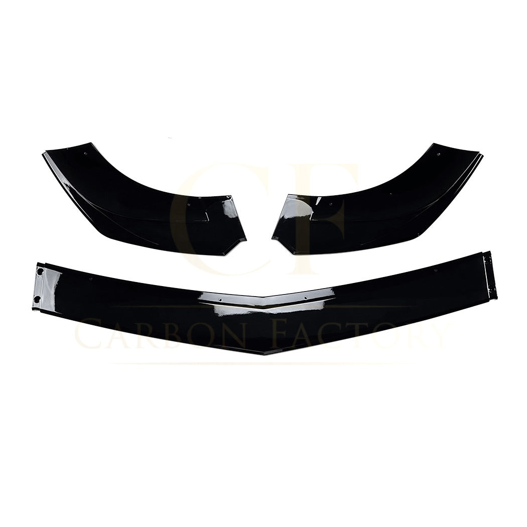 V Style Gloss Black Front Splitter for Mercedes Benz W204 C Class AMG Model 11-14 - Carbon Factory