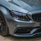 Brabus Style Gloss Black Front Splitter for Mercedes Benz W205 C63 15-22