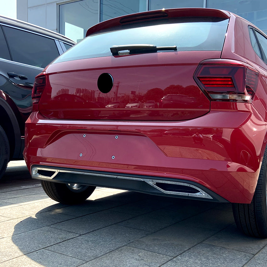 Gloss Black Exhaust Trims for VW Polo MK6 Standard Model 19-21
