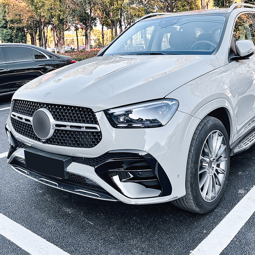 Gloss Black Front Side Trims for Mercedes Benz W167 C167 GLE 24-26