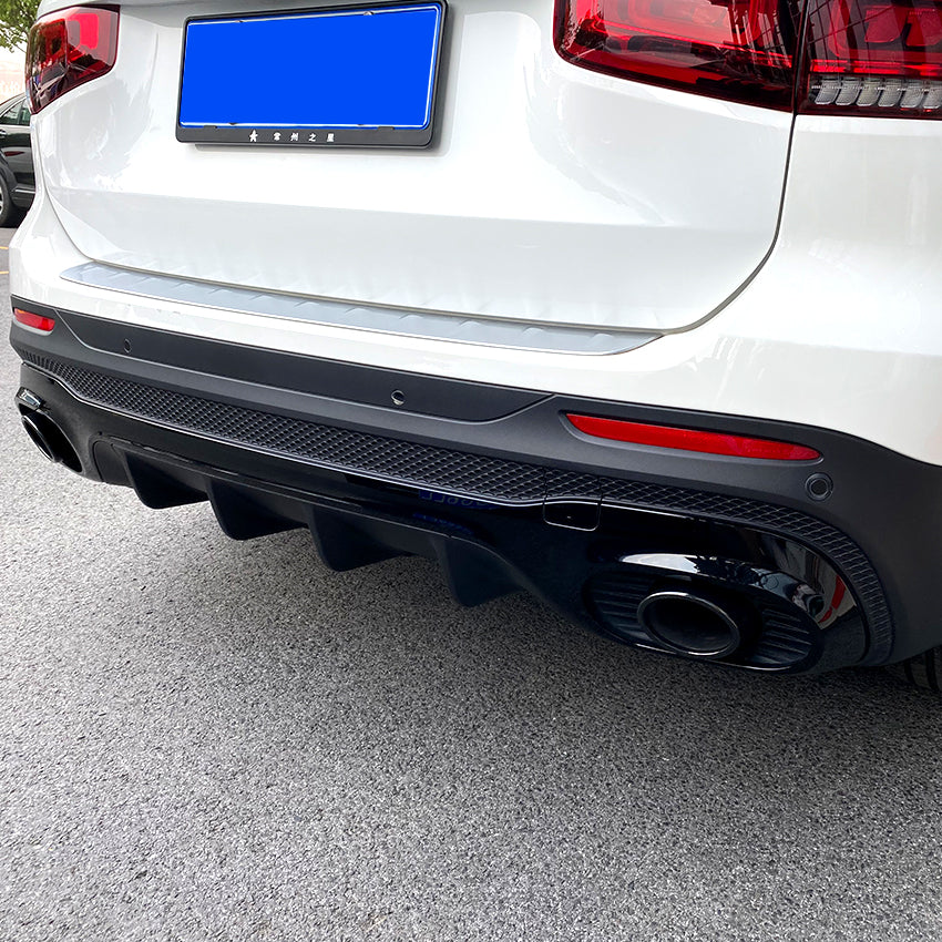 A  Style Gloss Black Rear Diffuser for Mercedes Benz X247 GLB 19-26