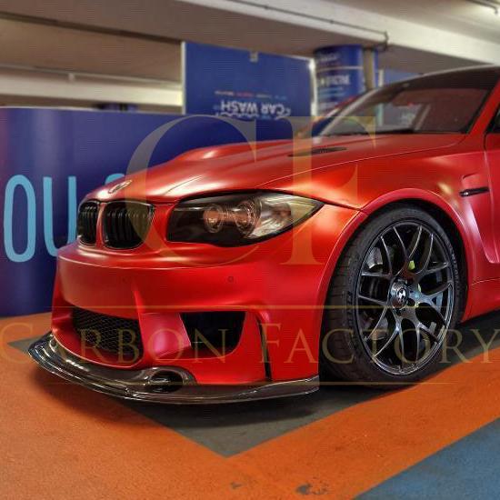 3D Style Carbon Fibre Front Splitter for BMW E82 Coupe 1M 07-14-Carbon Factory