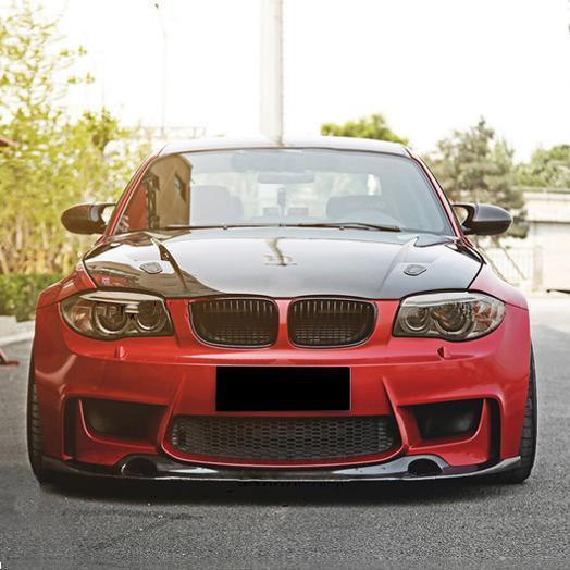 3D Style Carbon Fibre Front Splitter for BMW E82 Coupe 1M 07-14-Carbon Factory