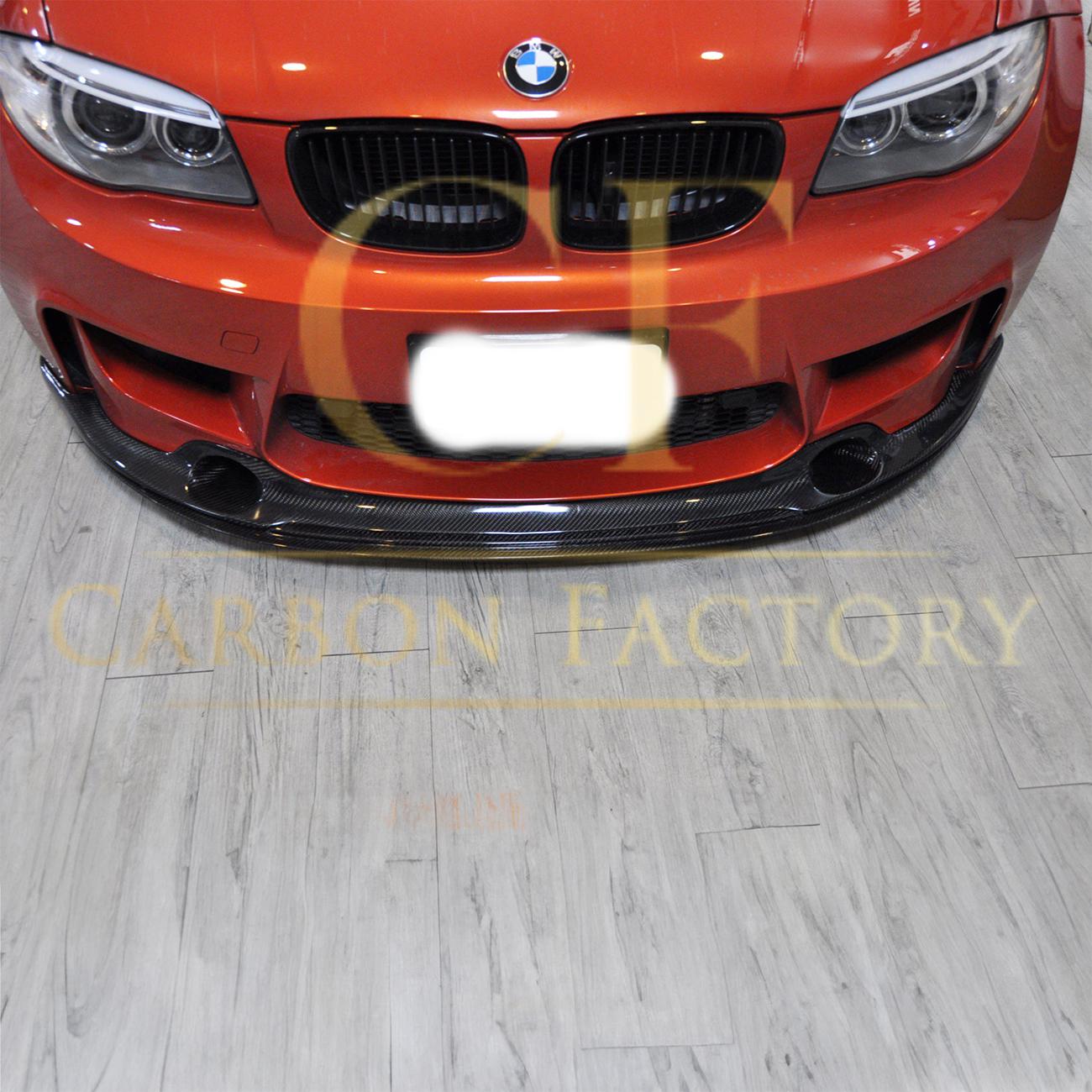 3D Style Carbon Fibre Front Splitter for BMW E82 Coupe 1M 07-14-Carbon Factory