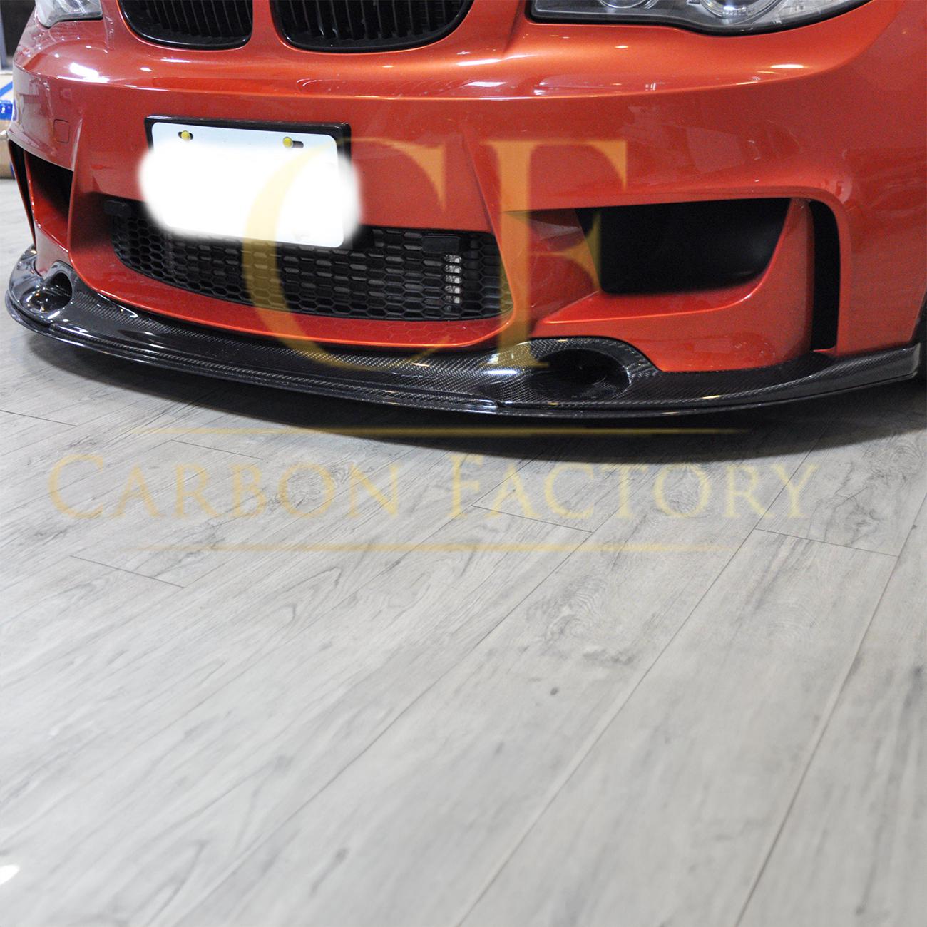 3D Style Carbon Fibre Front Splitter for BMW E82 Coupe 1M 07-14-Carbon Factory