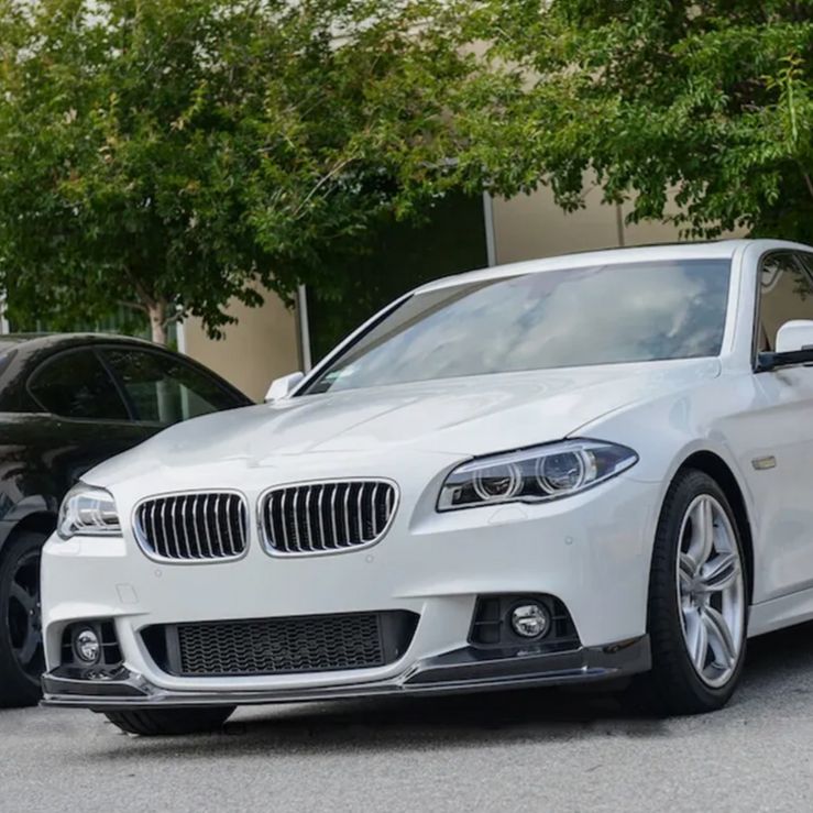 3D Style Carbon Fibre Front Splitter for BMW F10 5 Series 10-17-Carbon Factory