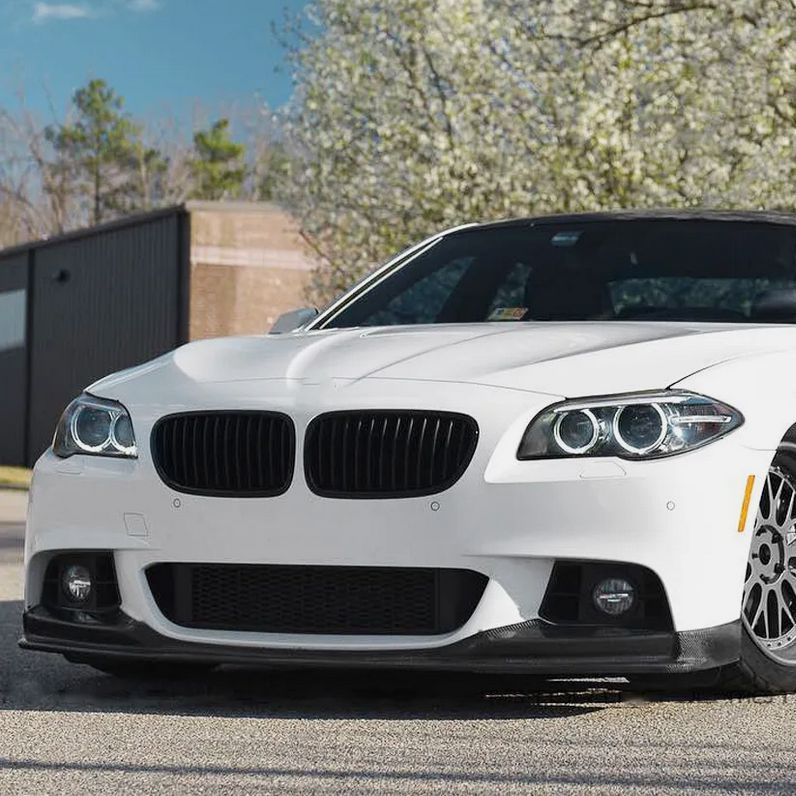 3D Style Carbon Fibre Front Splitter for BMW F10 5 Series 10-17-Carbon Factory