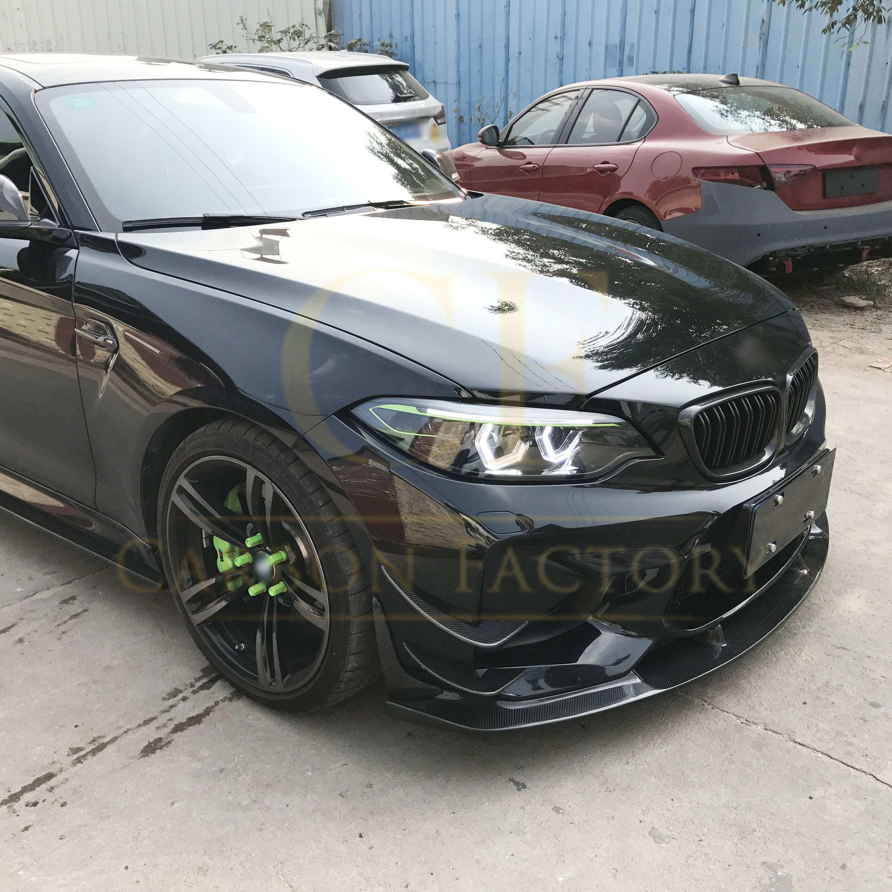3D Style Carbon Fibre Front Splitter for BMW F87 M2 OG 16-18 - Carbon Factory