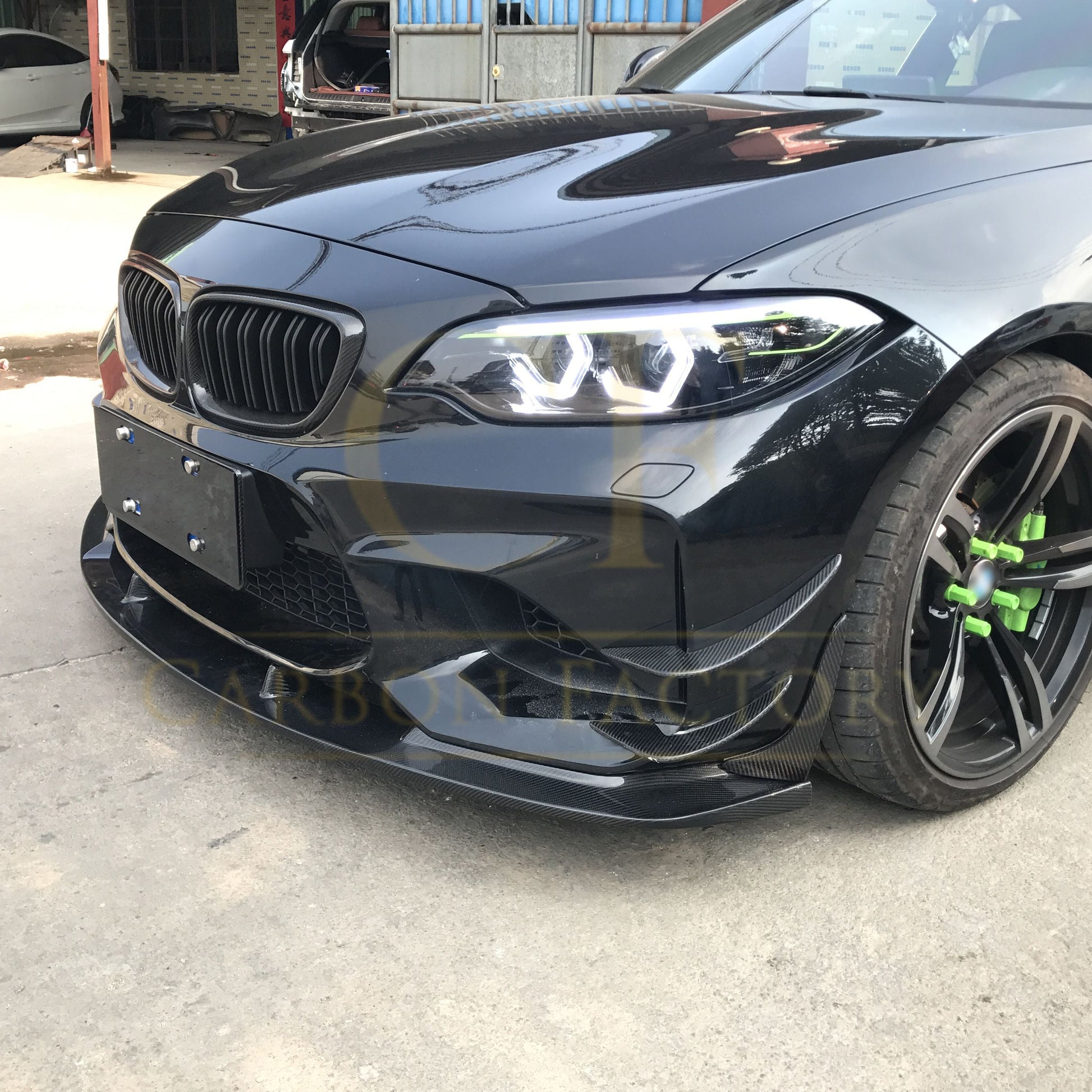 3D Style Carbon Fibre Front Splitter for BMW F87 M2 OG 16-18-Carbon Factory