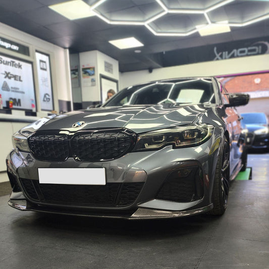 3D Style Carbon Fibre Front Splitter for BMW G20 G21 3 Series Pre-LCI M Sport 19-22-Carbon Factory