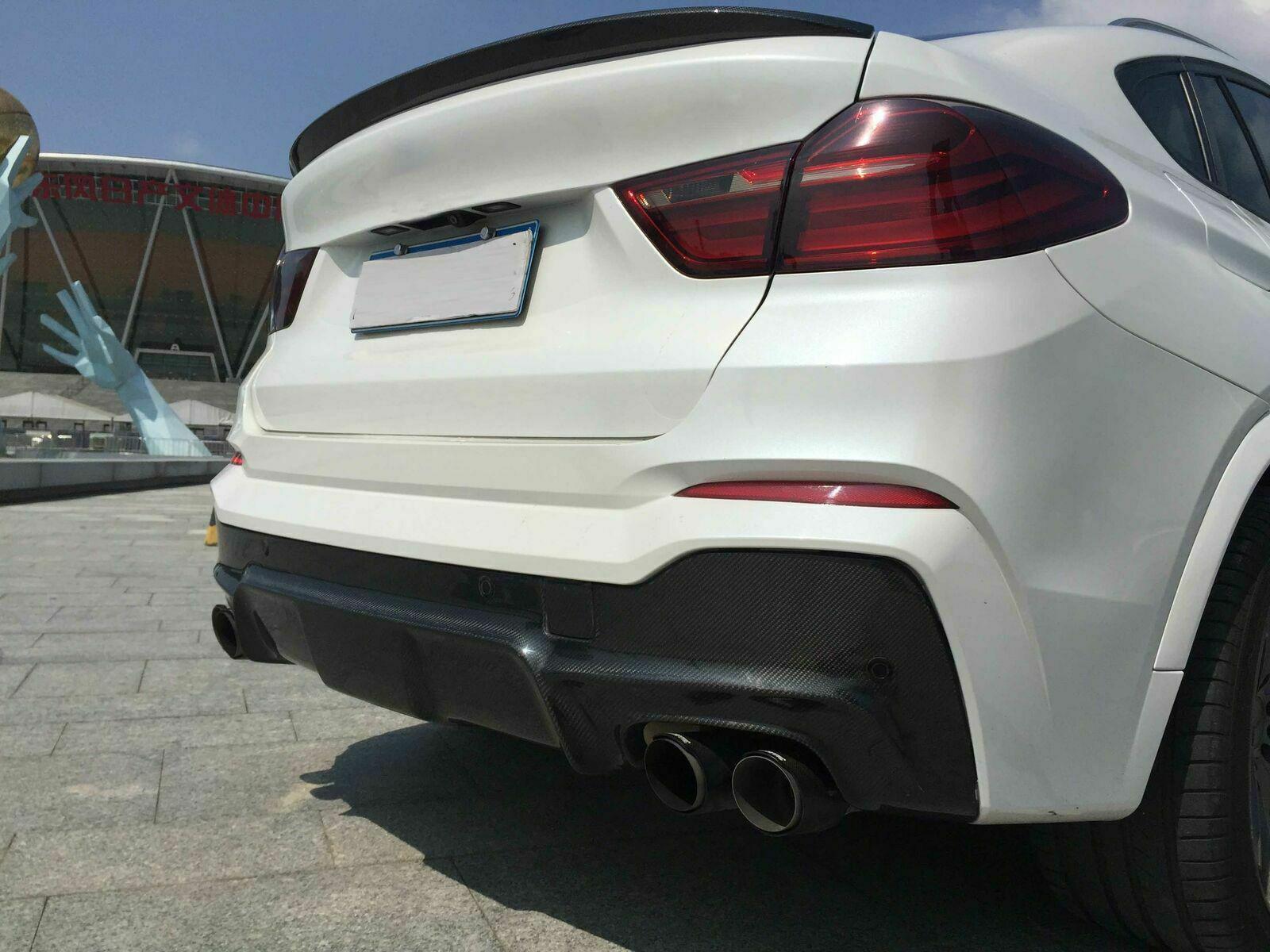 3D Style Carbon Fibre Rear Diffuser for BMW F26 X4 M Sport 15-Present-Carbon Factory