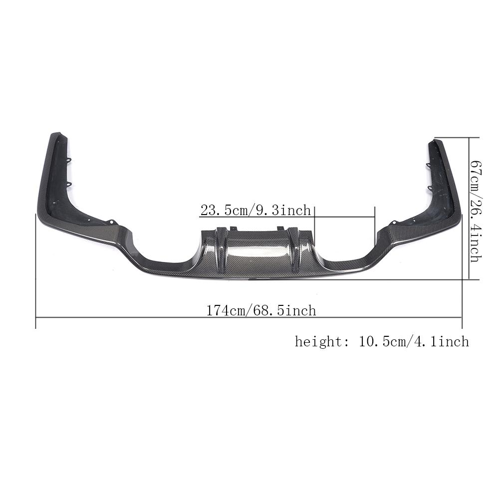 3D Style Carbon Fibre Rear Diffuser for BMW F80 M3 F82 F83 M4 14-20-Carbon Factory