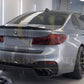 3D Style Carbon Fibre Rear Diffuser for BMW G30 G31 5 Series M Sport 17-23-Carbon Factory