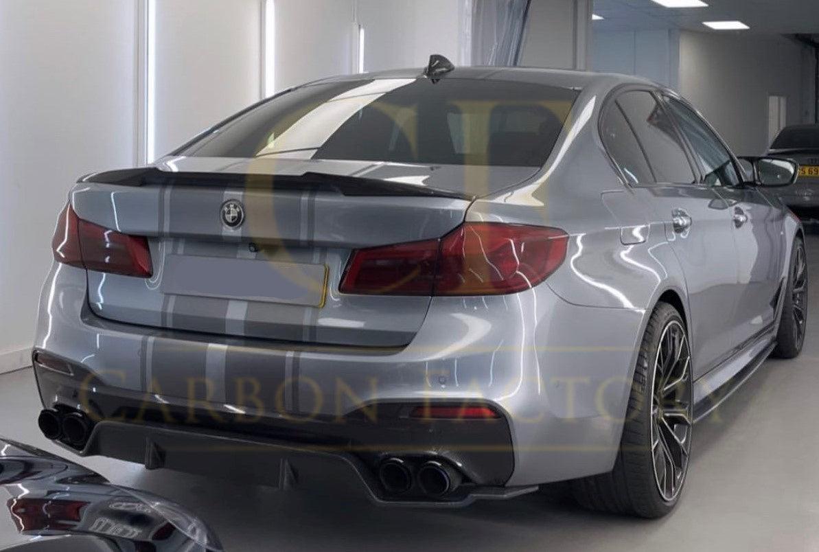 3D Style Carbon Fibre Rear Diffuser for BMW G30 G31 5 Series M Sport 17-23-Carbon Factory