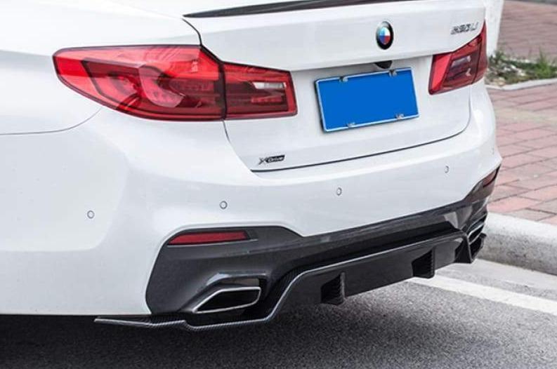 3D Style Carbon Fibre Rear Diffuser for BMW G30 G31 5 Series M Sport 17-23-Carbon Factory