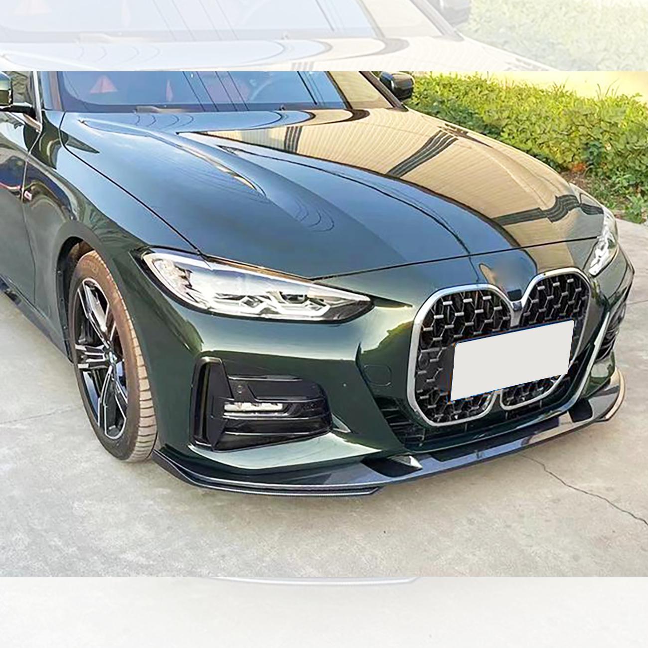 3D Style Gloss Black Front Splitter for BMW 4 Series G22 G23 20-23-Carbon Factory