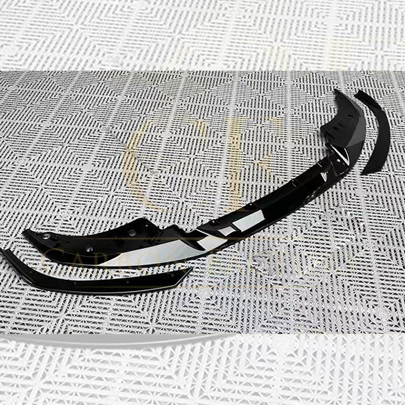 3D Style Gloss Black Front Splitter for BMW 4 Series G22 G23 20-23-Carbon Factory