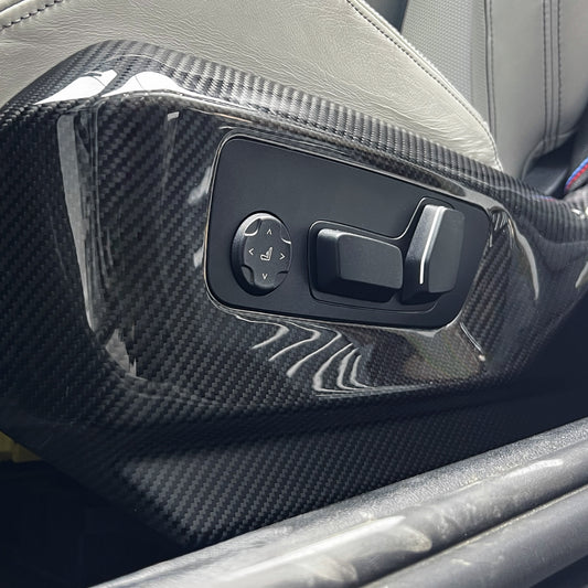 Pre-Preg Carbon Fibre Seat Side Trims for BMW G90 G99 M5 24-Present - Carbon Factory