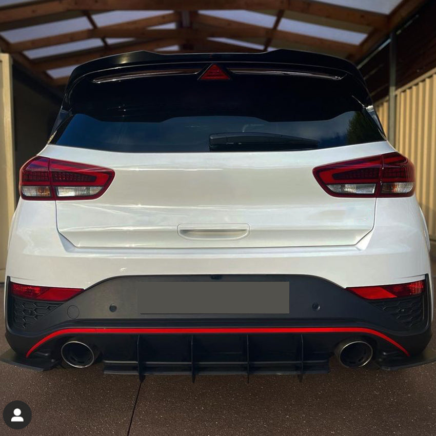 Gloss Black Rear Diffuser for Hyundai i30N MK3.5 20-24