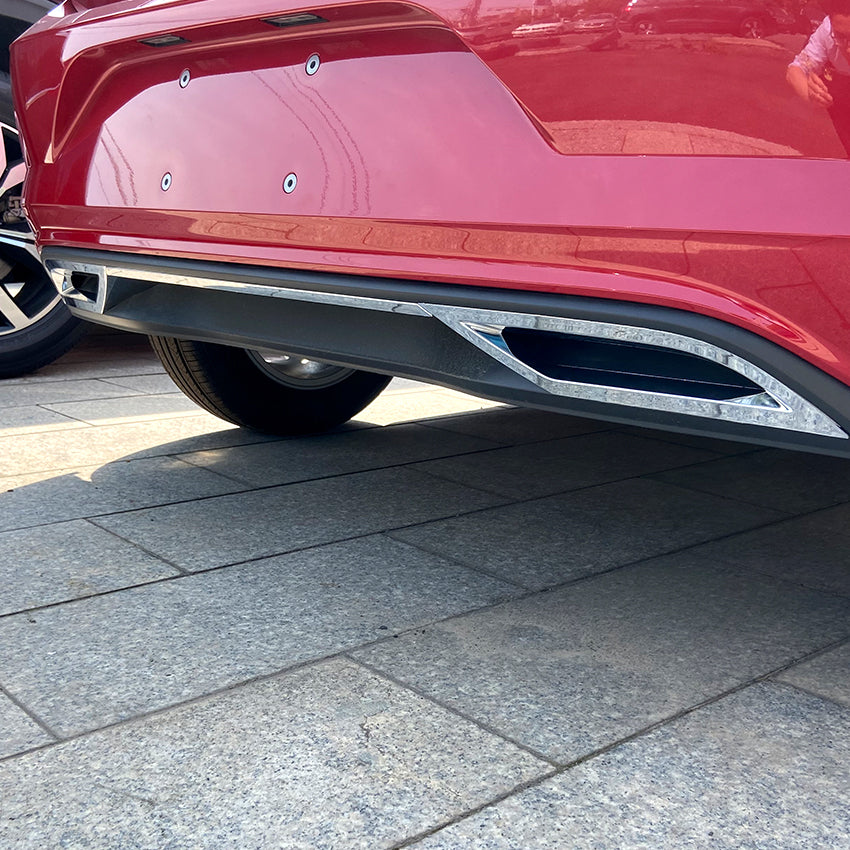 Gloss Black Exhaust Trims for VW Polo MK6 Standard Model 19-21