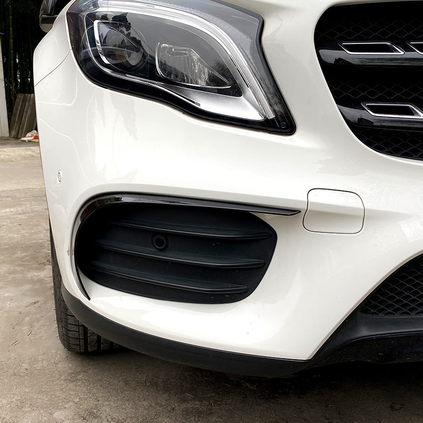 Gloss Black Front Canards for Mercedes Benz X156 GLA 13-19
