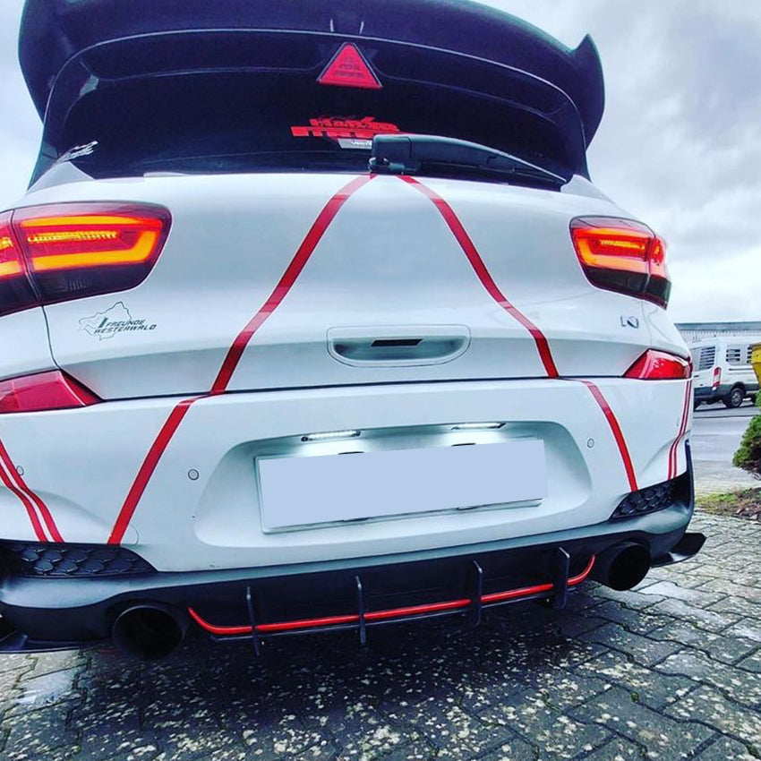 Gloss Black Rear Diffuser for Hyundai i30N MK3 17-19