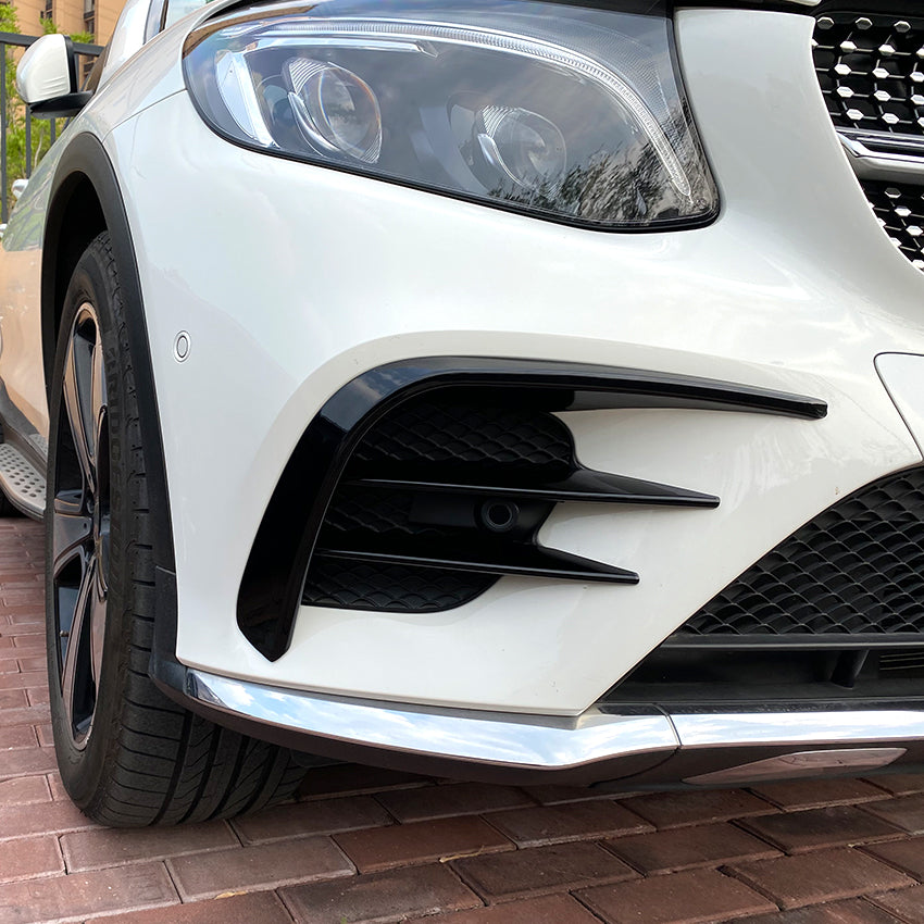 Gloss Black Front Canards for Mercedes Benz X253 C253 GLC 15-19
