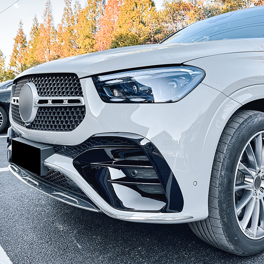 Gloss Black Front Side Trims for Mercedes Benz W167 C167 GLE 24-26