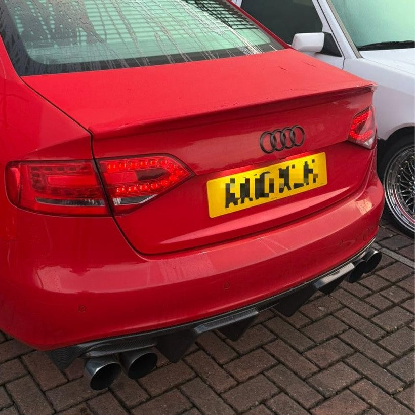 V Style Carbon Fibre Rear Diffuser for Audi S4 A4 S Line B8 08-12