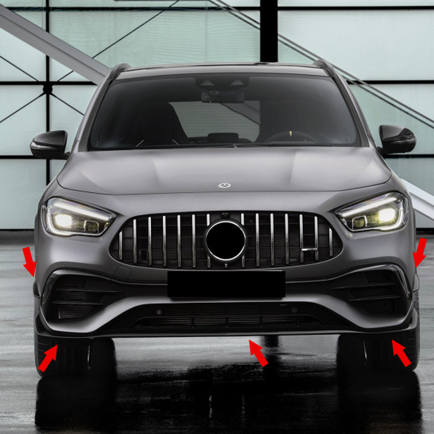 Gloss Black Front Canards for Mercedes Benz H247 GLA 20-Present