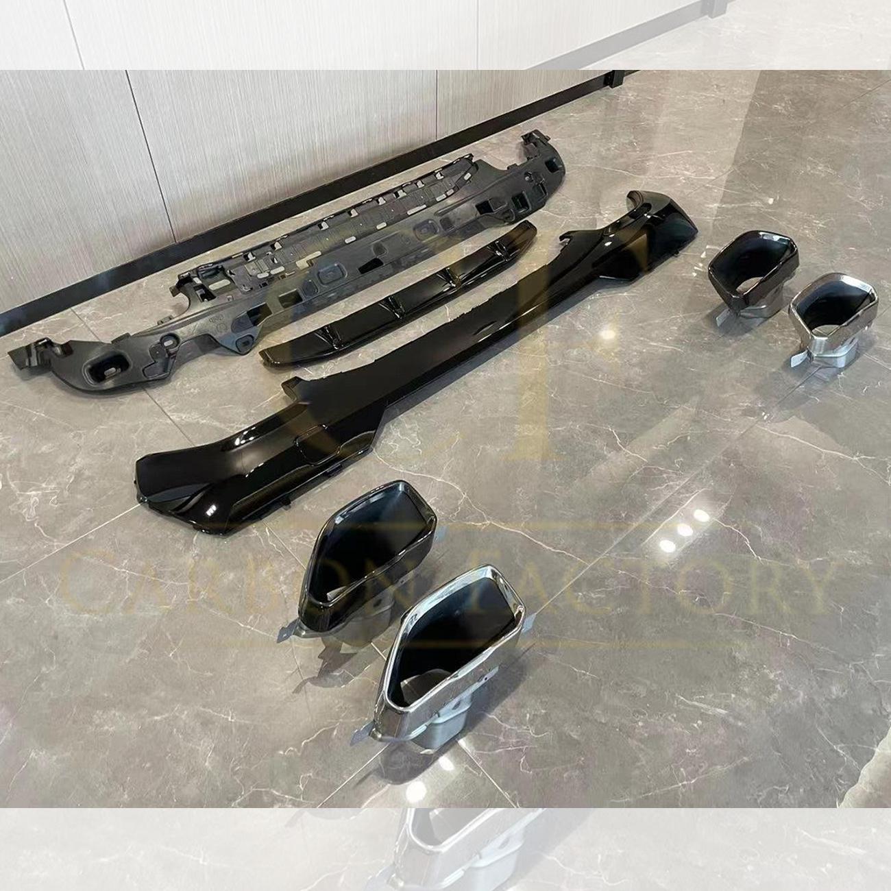 440 Style Gloss Black Rear Diffuser with Exhaust Tips for BMW 4 Series G22 20-Present-Carbon Factory