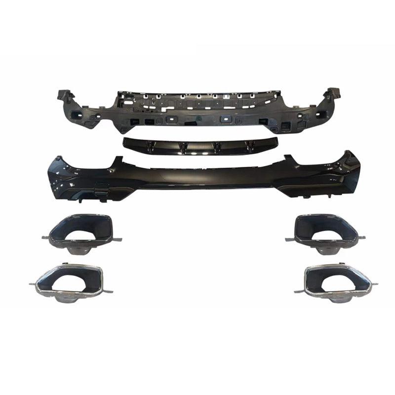 440 Style Gloss Black Rear Diffuser with Exhaust Tips for BMW 4 Series G22 20-Present-Carbon Factory