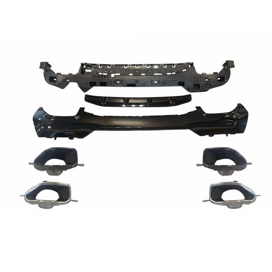 440 Style Gloss Black Rear Diffuser with Exhaust Tips for BMW 4 Series G22 20-Present-Carbon Factory