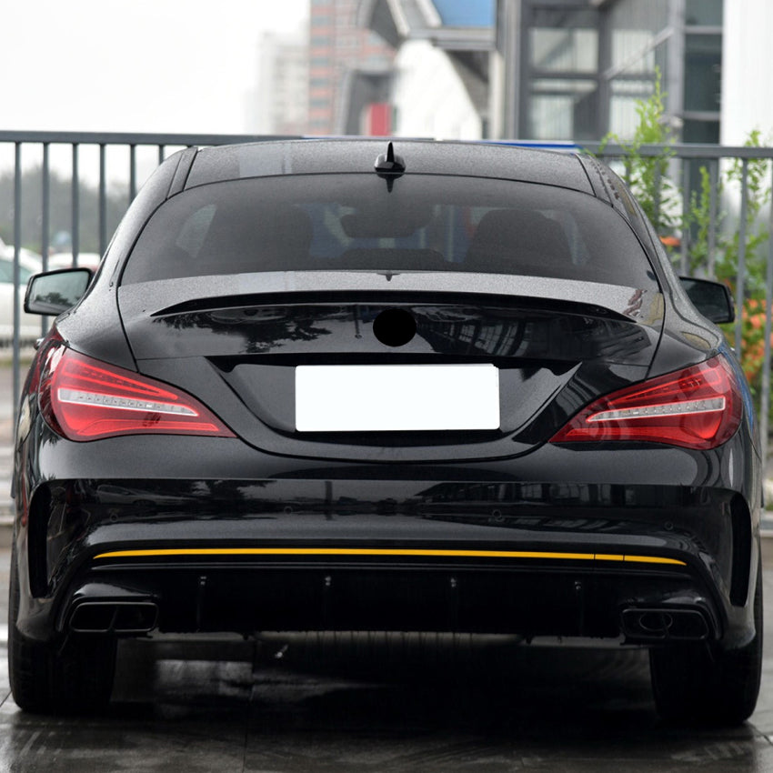 V Style Gloss Black Boot Spoiler for Mercedes Benz W117 CLA 13-19 - Carbon Factory