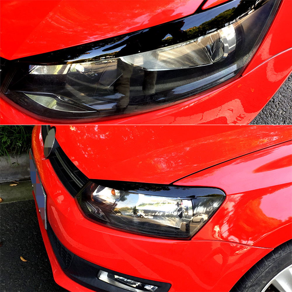 Gloss Black Headlight Trims for VW Polo MK5 10-17