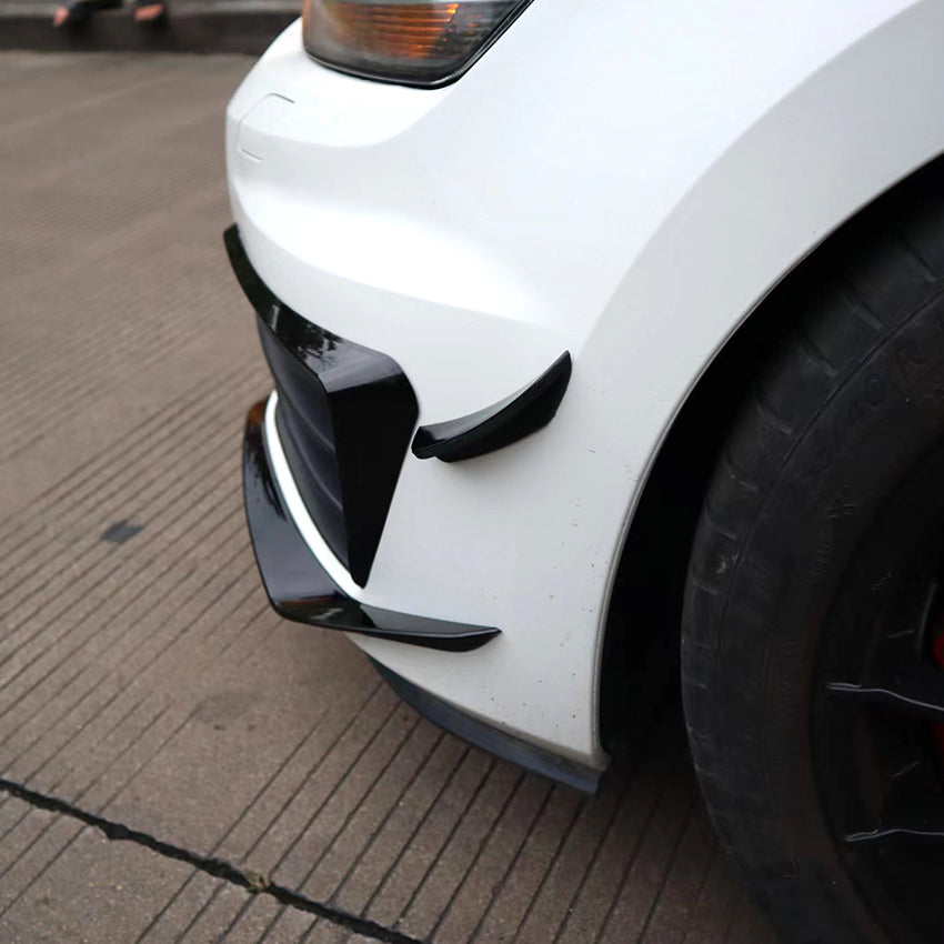 V Style Gloss Black Front Canards for VW Golf MK7 GTI 14-16