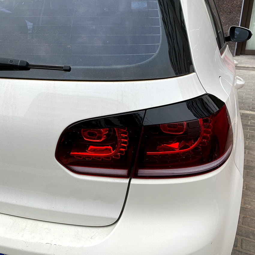 Gloss Black Rear Light Trims for VW Golf MK6 08-12