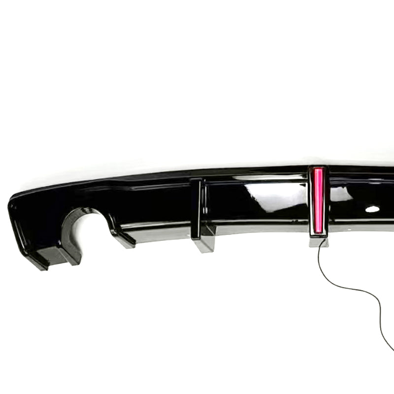LED 2 Gloss Black Rear Diffuser Single Exhaust for BMW F30 F31 3 Series Standard model 12-19 (Copy)