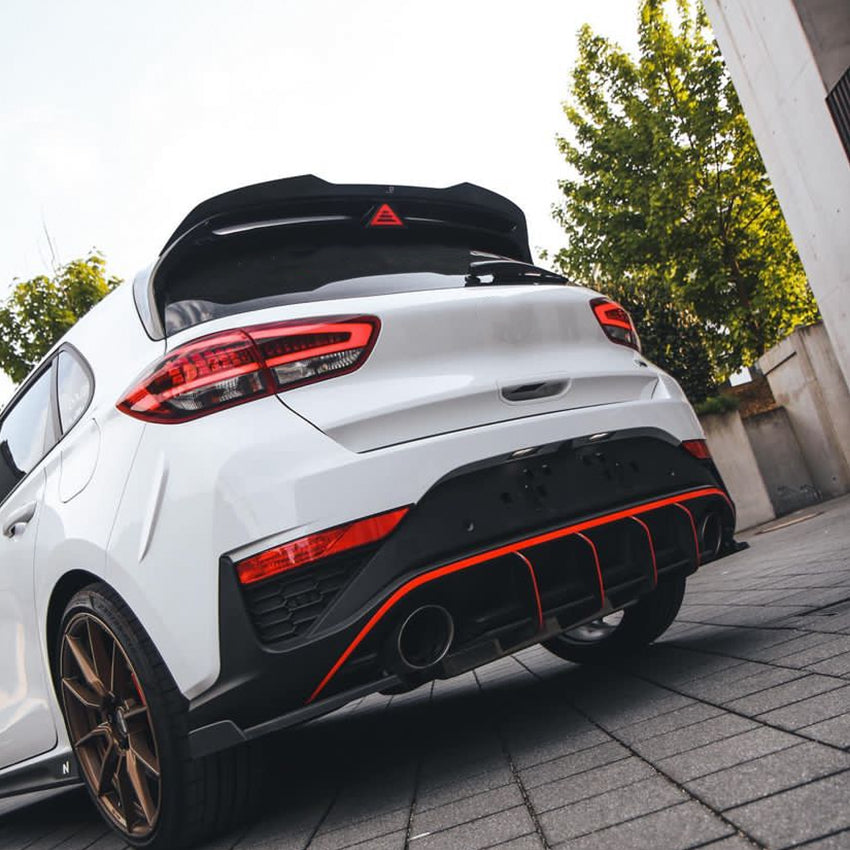Gloss Black Roof Spoiler for Hyundai i30N MK3 MK3.5 17-24