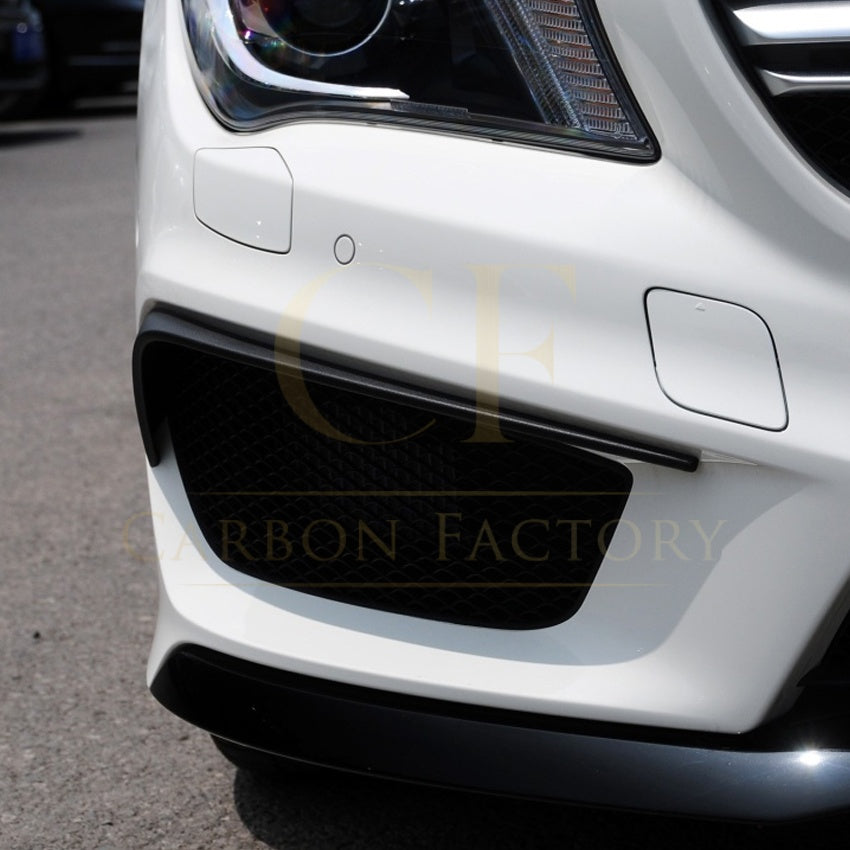 Gloss Black Front Canards (top) for Mercedes Benz W117 CLA AMG 13-15 - Carbon Factory