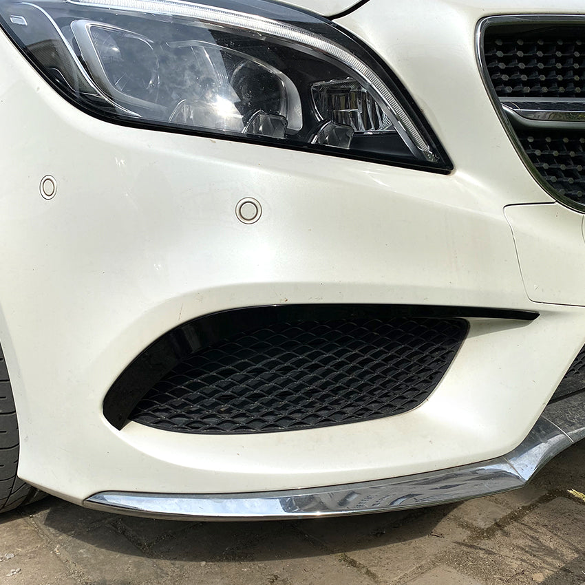 Gloss Black Front Canards for Mercedes Benz C218 CLS 15-18