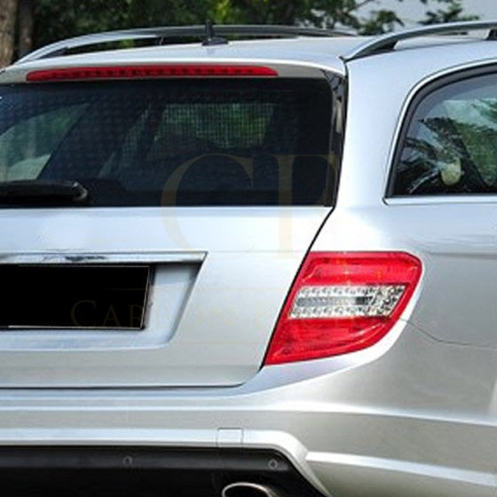 Gloss Black Side Spoiler for Mercedes Benz W204 C Class & C63 Estate 07-14 - Carbon Factory