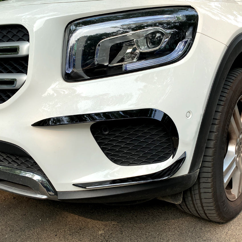 Gloss Black Front Canards for Mercedes Benz X247 GLB 19-23