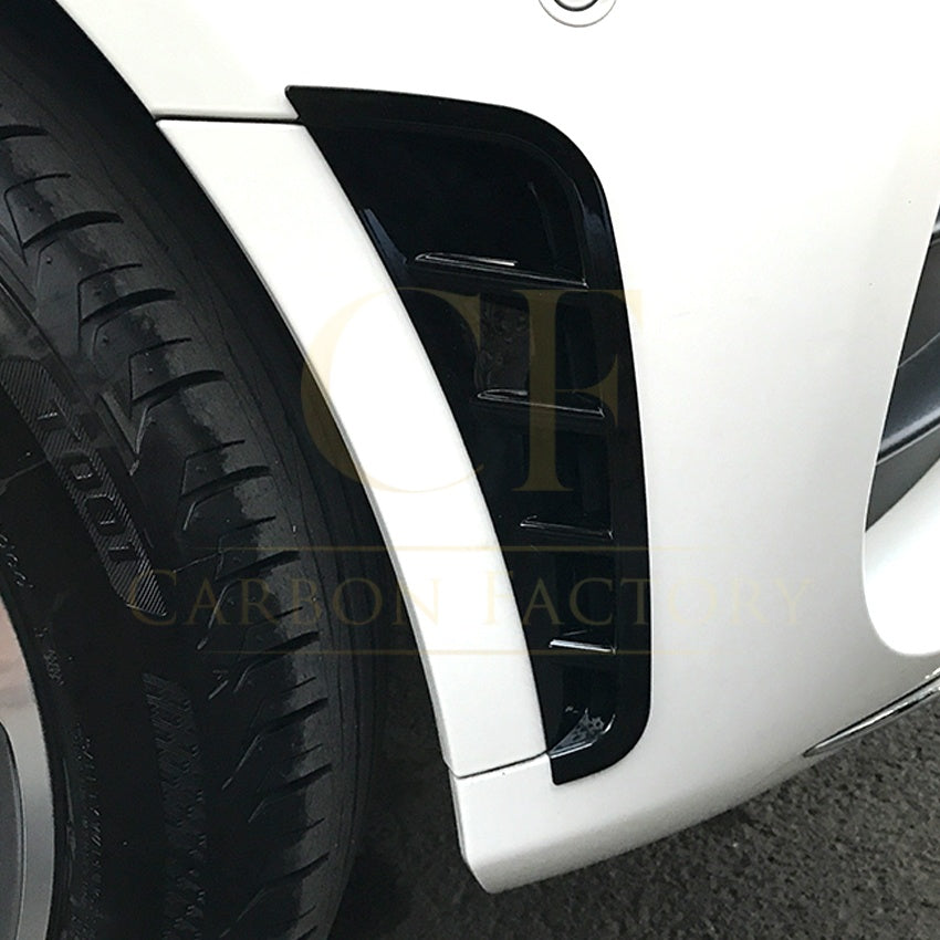 Gloss Black Front Bumper Trims for Mercedes Benz W205 C Class 19-21 - Carbon Factory